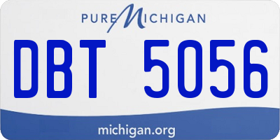 MI license plate DBT5056