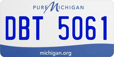MI license plate DBT5061