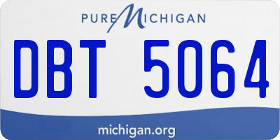 MI license plate DBT5064