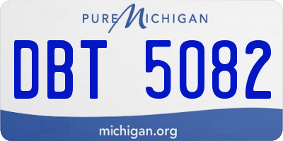 MI license plate DBT5082