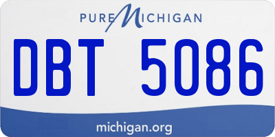 MI license plate DBT5086