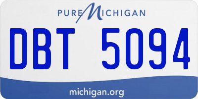 MI license plate DBT5094
