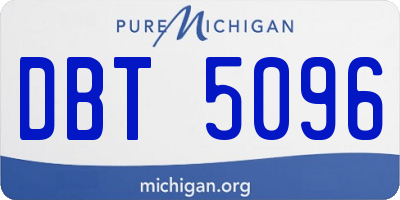 MI license plate DBT5096