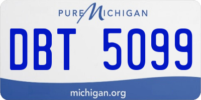 MI license plate DBT5099