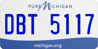 MI license plate DBT5117