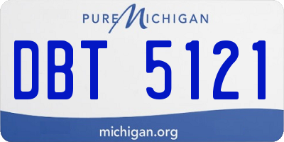 MI license plate DBT5121