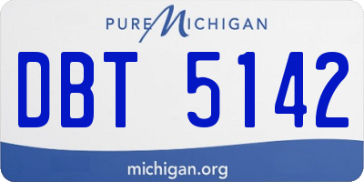 MI license plate DBT5142