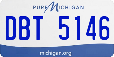 MI license plate DBT5146