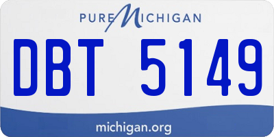 MI license plate DBT5149