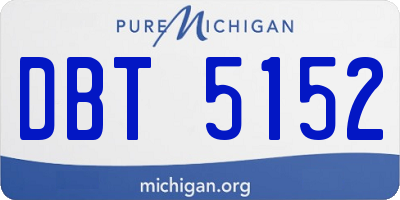 MI license plate DBT5152