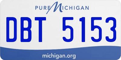 MI license plate DBT5153
