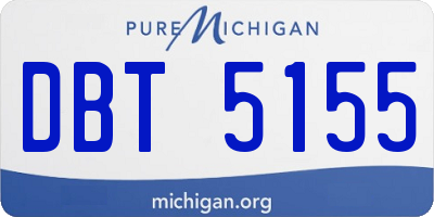 MI license plate DBT5155