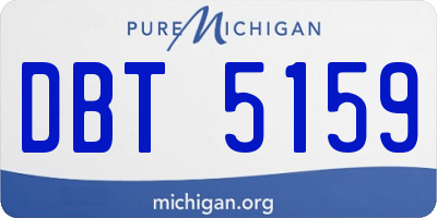 MI license plate DBT5159