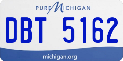 MI license plate DBT5162