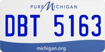 MI license plate DBT5163