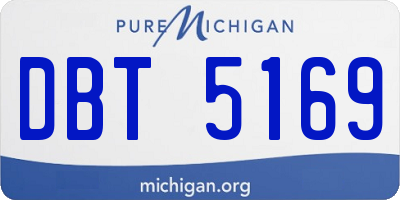 MI license plate DBT5169