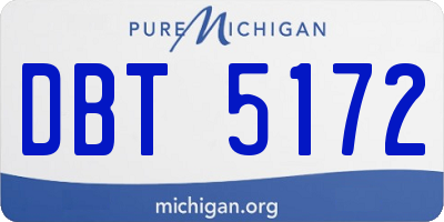 MI license plate DBT5172