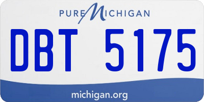 MI license plate DBT5175