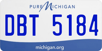 MI license plate DBT5184