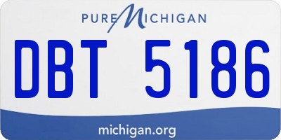 MI license plate DBT5186