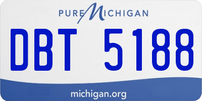 MI license plate DBT5188