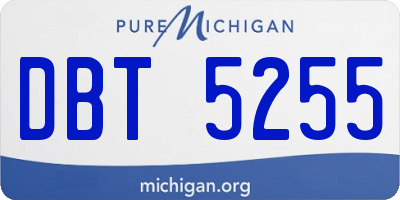 MI license plate DBT5255