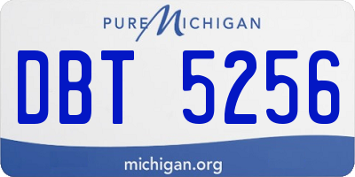 MI license plate DBT5256