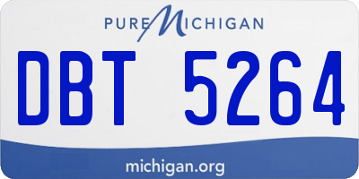 MI license plate DBT5264