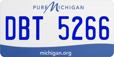MI license plate DBT5266