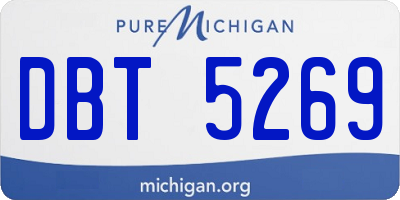 MI license plate DBT5269