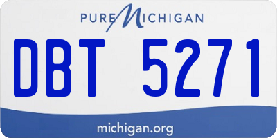 MI license plate DBT5271