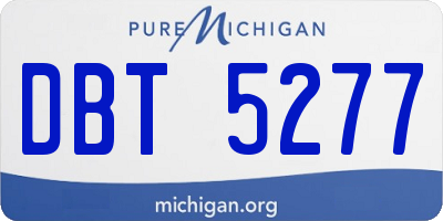 MI license plate DBT5277