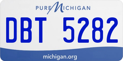 MI license plate DBT5282