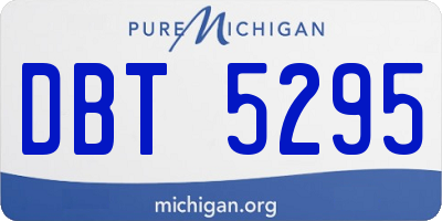 MI license plate DBT5295