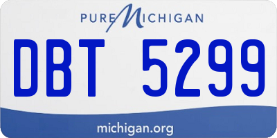 MI license plate DBT5299