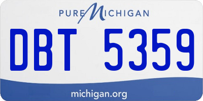 MI license plate DBT5359