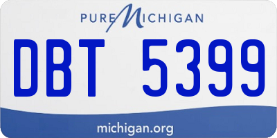 MI license plate DBT5399