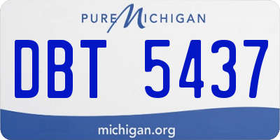 MI license plate DBT5437