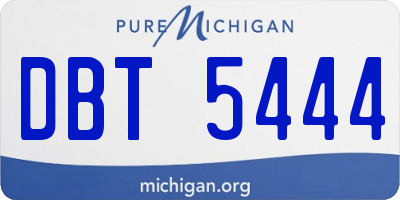 MI license plate DBT5444