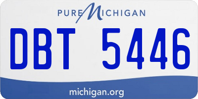 MI license plate DBT5446