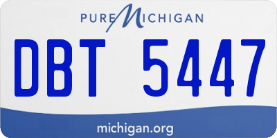 MI license plate DBT5447