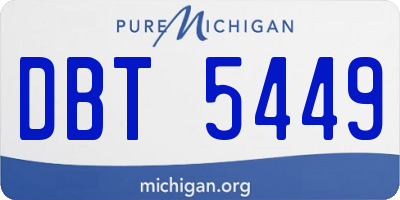 MI license plate DBT5449