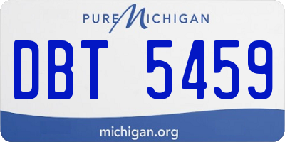 MI license plate DBT5459