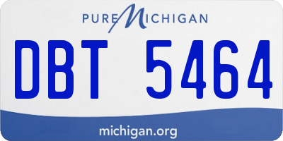 MI license plate DBT5464