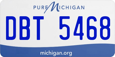 MI license plate DBT5468