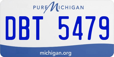 MI license plate DBT5479