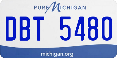 MI license plate DBT5480