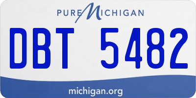 MI license plate DBT5482