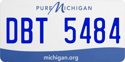 MI license plate DBT5484