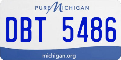 MI license plate DBT5486